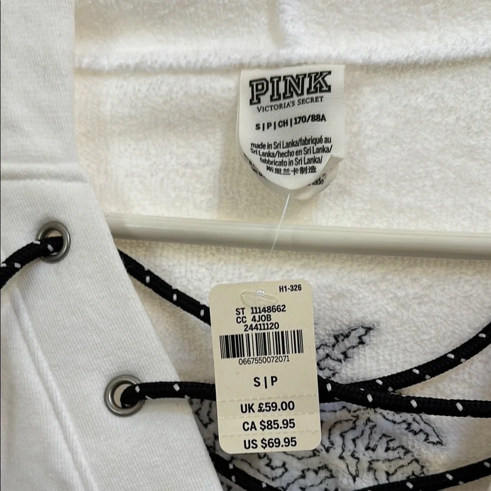 PINK Victoria's Secret White Lace-Up Sweater - Picture 4 of 9